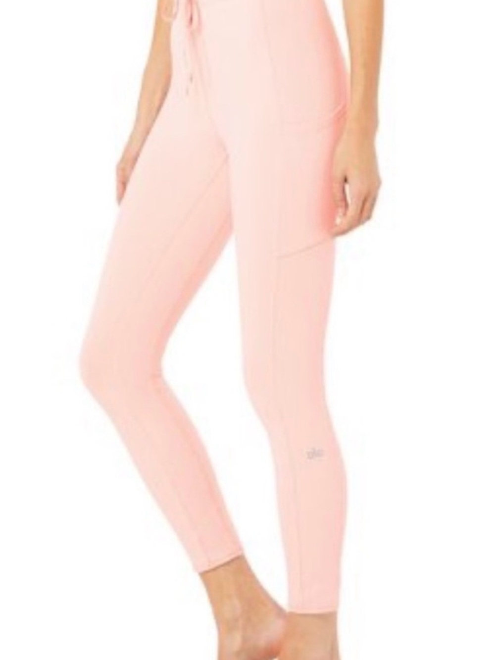 ALO Yoga Peach Pink High-Rise Leggings with Side Pockets XXS